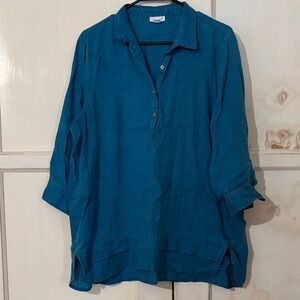 J. Jill Deep Blue Button-Down Shirt